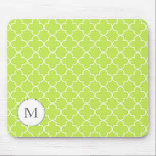 Tapis de souris de Quatrefoil de monogramme -