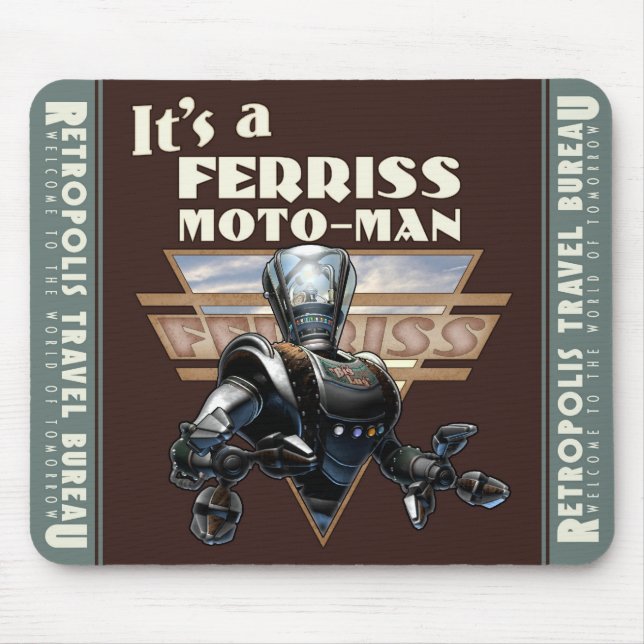 Tapis de souris de robot de Moto-Man de Ferriss (Devant)