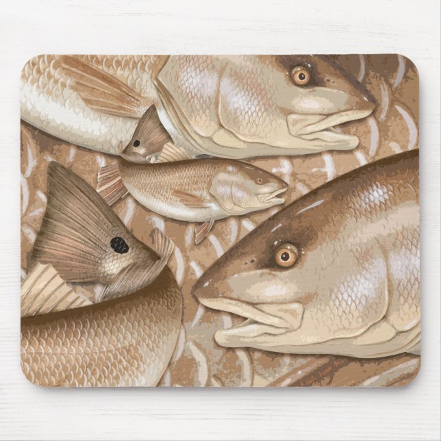 Tapis de souris de rougets communs (tambour rouge) (Devant)