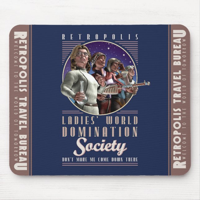 Tapis de souris de société de domination du monde (Devant)