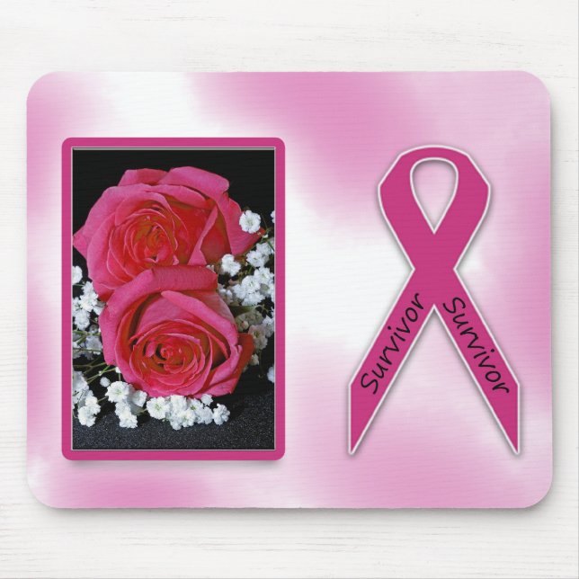 Tapis de souris de survivant de cancer du sein (Devant)