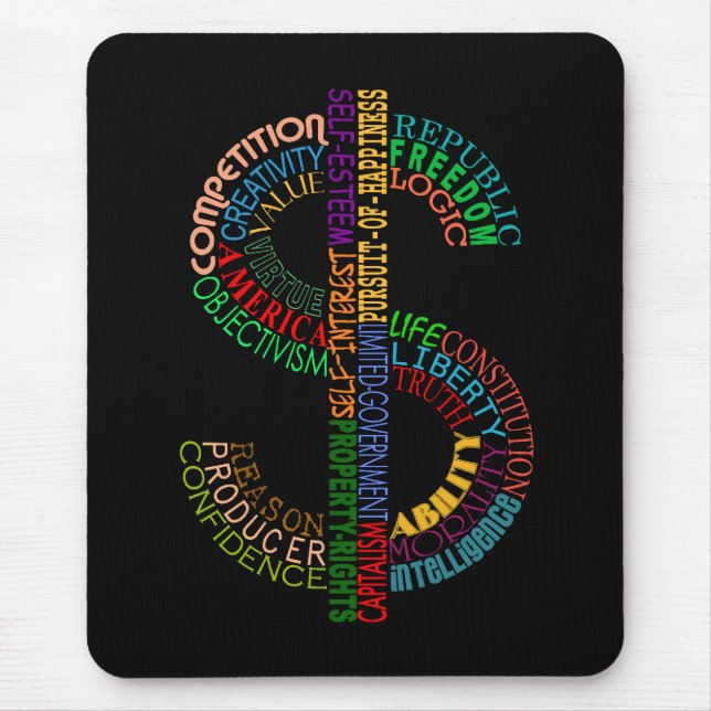Tapis de souris de symbole dollar (Devant)