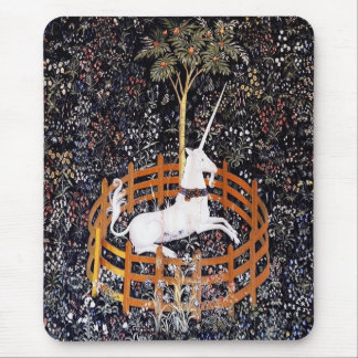 Tapis de souris de tapisserie de licorne