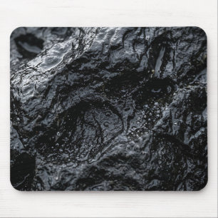 Tapis de souris de texture de roche humide noire N