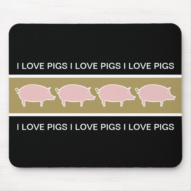 Tapis de souris de thème de porc (Devant)