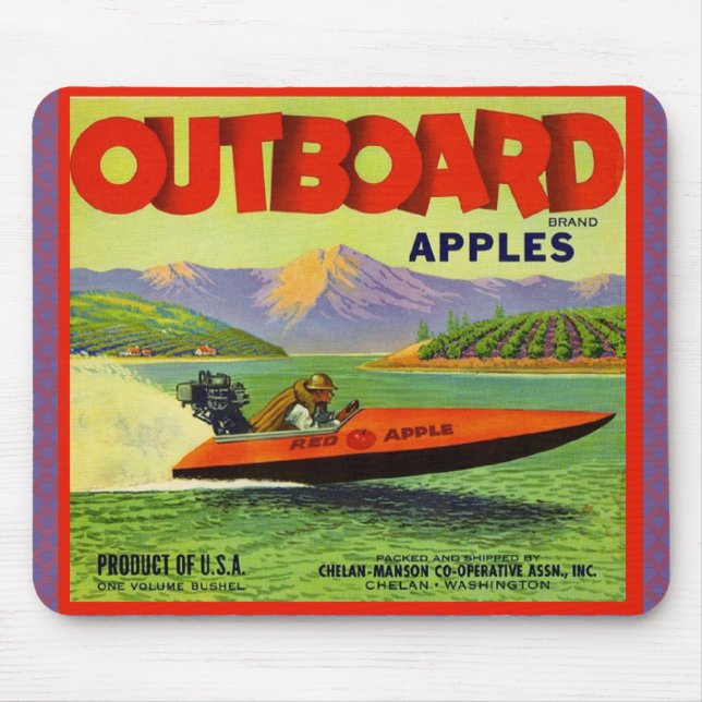 TAPIS DE SOURIS DE WQ :  Pommes extérieures - lac (Devant)