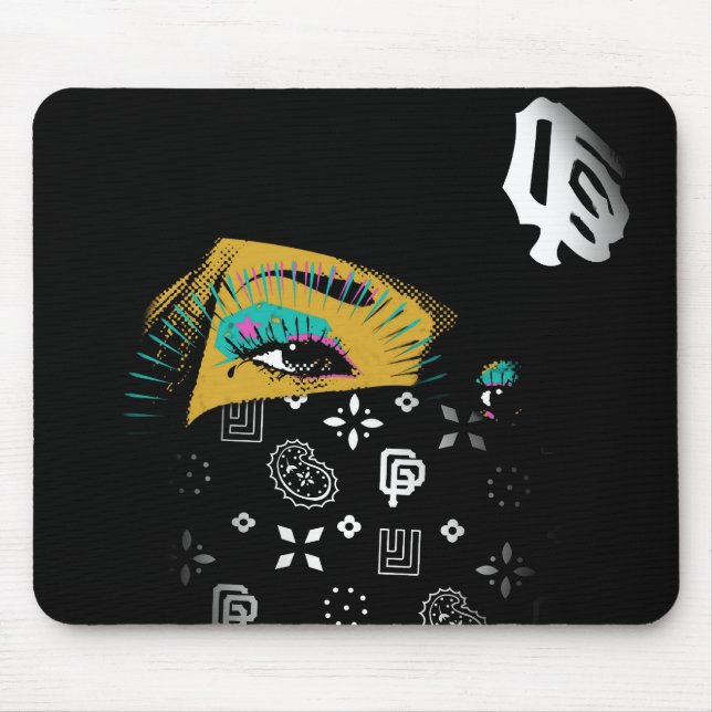 Tapis de souris "de yeux lumineux" (Devant)