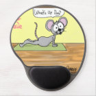Tapis de souris de yoga avec une souris faisant le