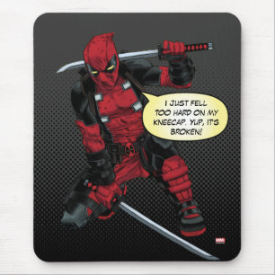 Tapis De Souris Deadpool Kneeling Avec Des Épées
