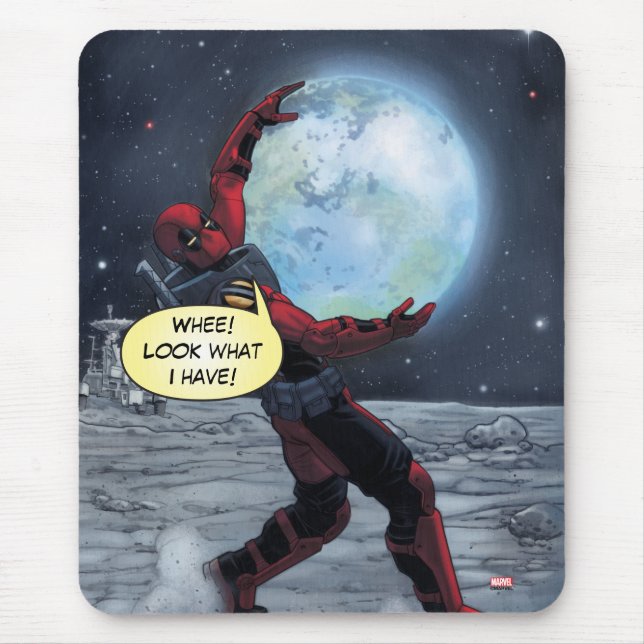 Tapis De Souris Deadpool Tenant La Terre (Devant)