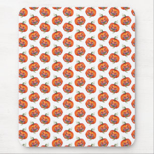 Tapis De Souris Débardeur citrouille d'Halloween effrayant