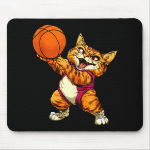 Tapis De Souris Débardeur de chat de basket-ball