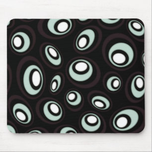 Tapis De Souris Décalage de la menthe et de la crème Ovales rét