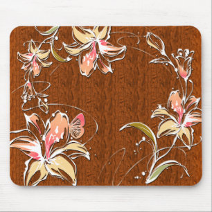 Tapis De Souris Décor fleuri 10 Mousepad