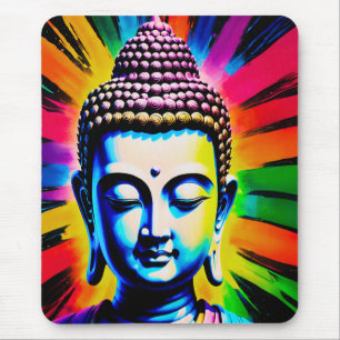 Tapis De Souris Décor Néon Bouddha
