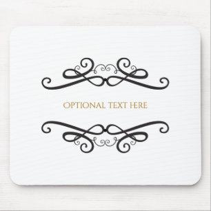 Tapis De Souris Décor Vintage classique noir et blanc