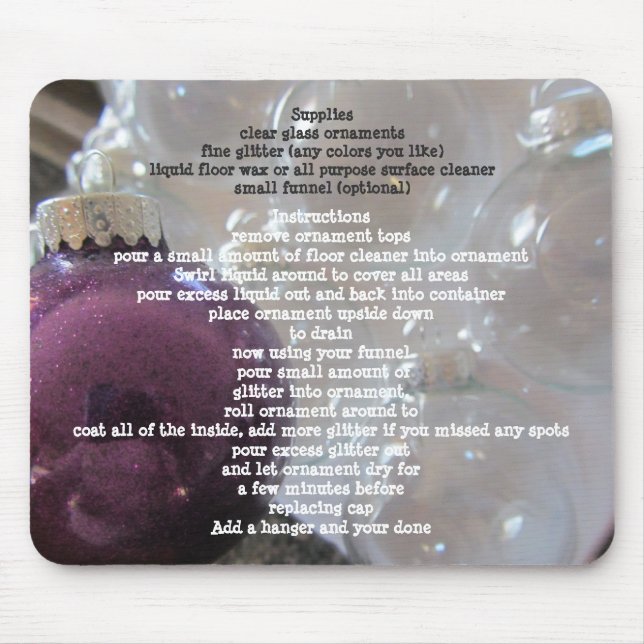 Tapis De Souris Décorations de l'arbre de parties scintillant (Devant)