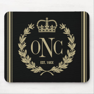 Tapis de souris décoré d'un monogramme de très 