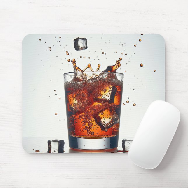Tapis De Souris Découpage De Cubes De Glace En Whiskey (Avec souris)