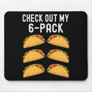 Tapis De Souris Découvrez Mes Six 6 Pack Taco Funny Cinco De Mayo