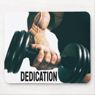 Tapis De Souris Dédication Motivation Muscles d'entraînement