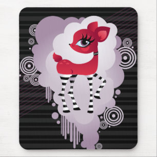 Tapis De Souris Deerie d'un rouge ardent Mousepad