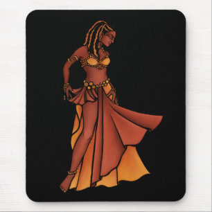 Tapis De Souris Déesse de la danseuse du ventre Nubian