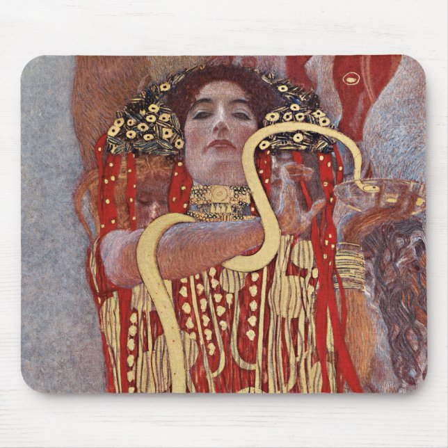 Tapis De Souris Déesse de la Santé, Hygiéie (Salus), Gustav Klimt (Devant)