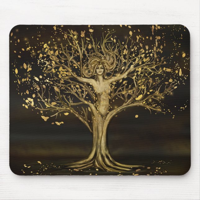 Tapis De Souris Déesse des arbres d'or (Devant)
