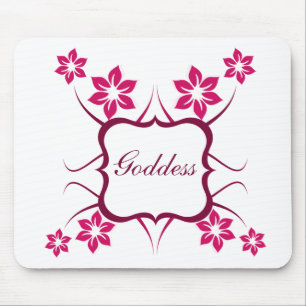 Tapis De Souris Déesse Floral Mousepad, Magenta
