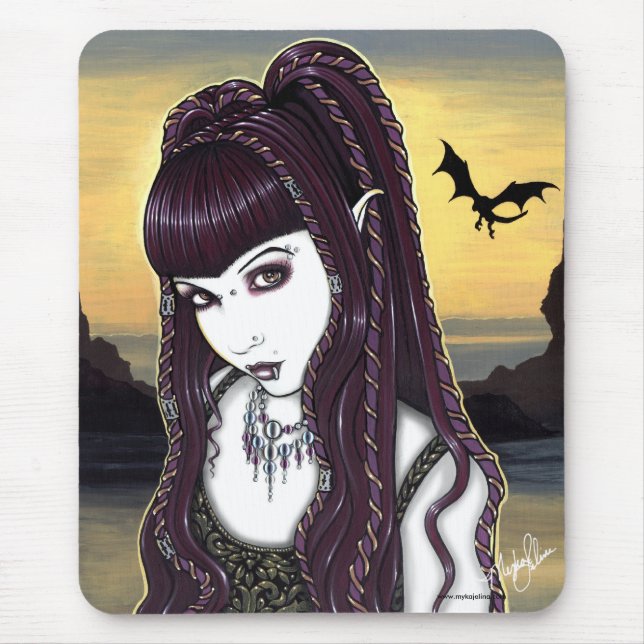 Tapis De Souris Déesse gothique Mousepad de dragon de Katana (Devant)