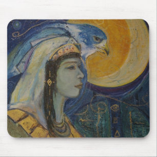 Tapis De Souris Déesse Mousepad de lune de Falcoln d'Egyptien