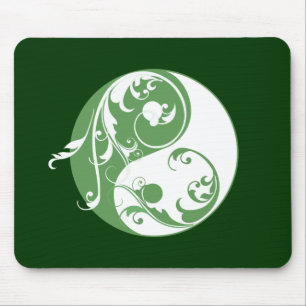 Tapis De Souris Défilement Yin & Yang (vert)