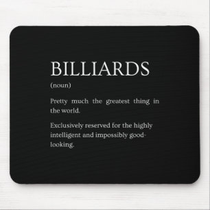 Tapis De Souris Définition de billard - Billard sarcastique amusan
