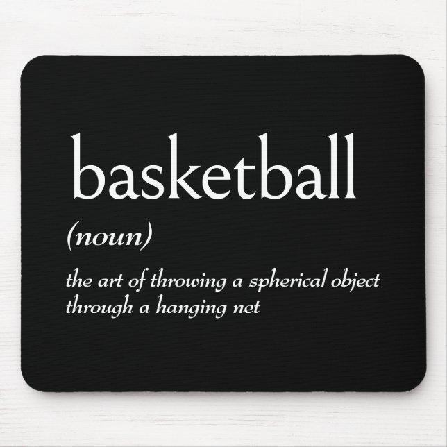 Tapis De Souris Définition De Dictionnaire Pour BASKETBALL (Devant)