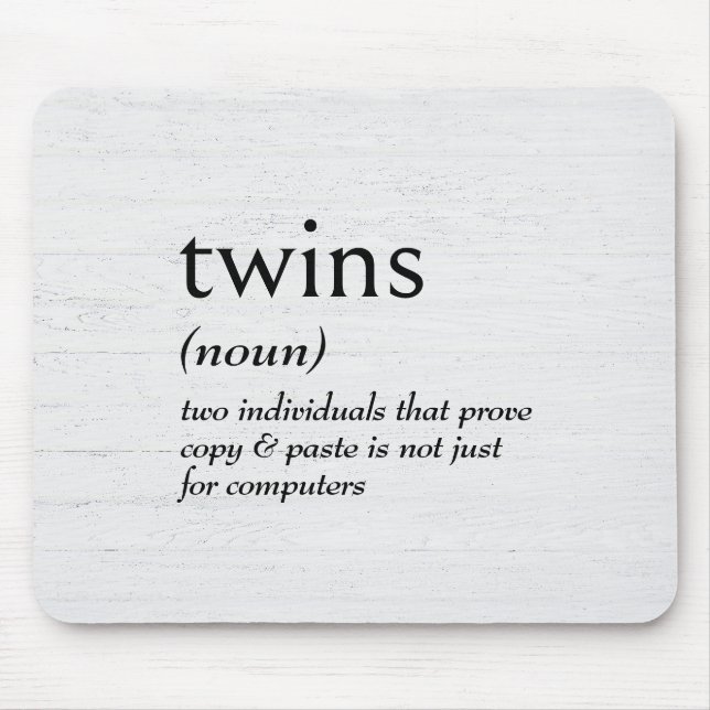 Tapis De Souris Définition de dictionnaire pour TWINS (Devant)