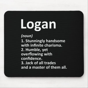 Tapis De Souris Définition de Logan Nom personnalisé Amusant Anniv