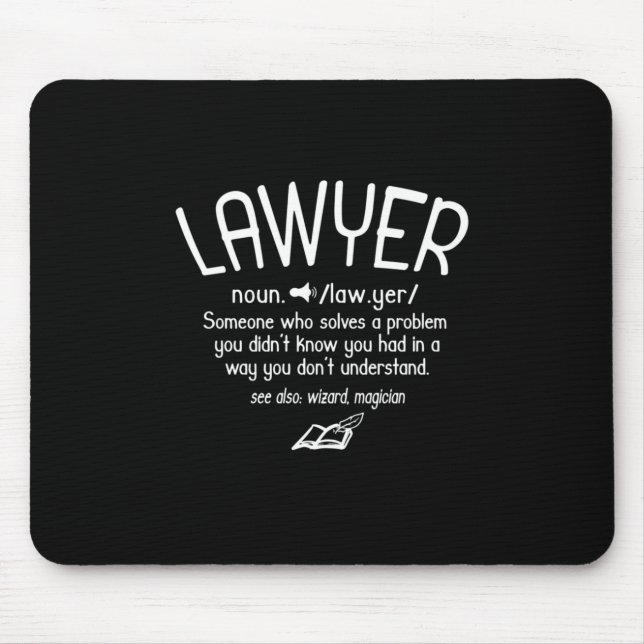 Tapis De Souris Définition drôle de l'avocat (Devant)