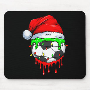 Tapis De Souris Dégoulinade de soccer de Noël pour garçons Dégouli