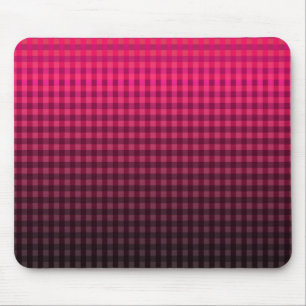 Tapis De Souris Dégradé de motif rouge et noir à damiers