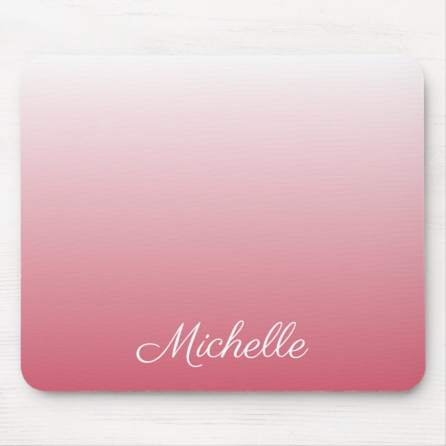 Tapis De Souris dégradé personnalisé ombre rose saumon (Devant)