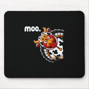 Tapis De Souris Déguisement de dinde vache Meuh automne Action de