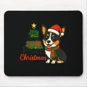 Tapis De Souris Déguisement Tri Color Corgi Pjs Joie Espoir Amour