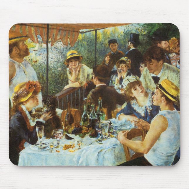 Tapis De Souris Déjeuner de la fête nautique par Pierre Renoir (Devant)