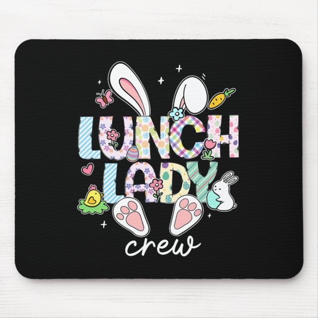 Tapis De Souris Déjeuner Lady Crew Drôle Déjeuner Lady Cafétéria P (Devant)