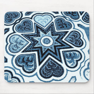 Tapis De Souris Delft Blue Heart Mousepad
