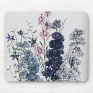 Tapis De Souris Delphiniums, "de fleur Garden des dames"