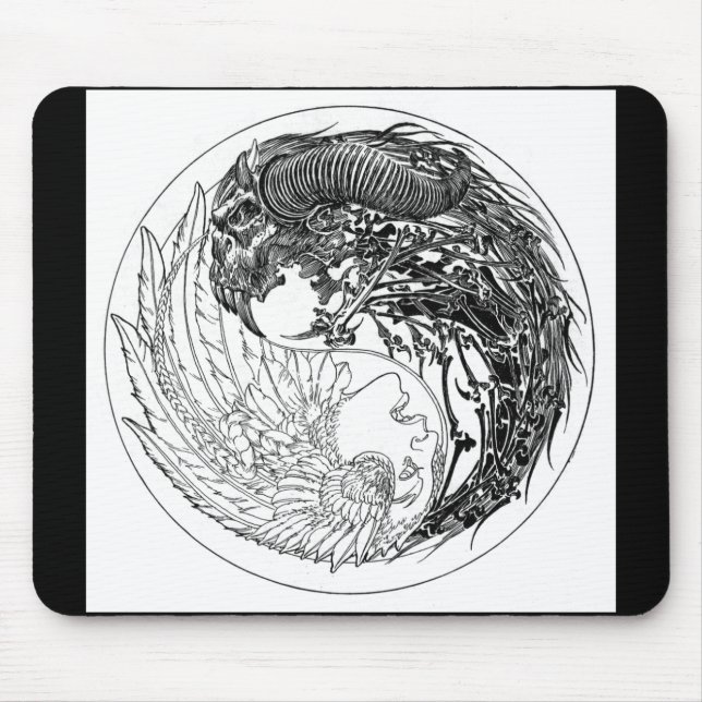 Tapis De Souris Démon-Ange Yin-Yang (Devant)