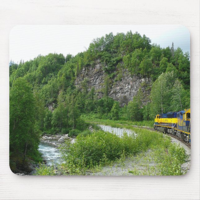 Tapis De Souris Denali Express Alaska Train Vacation Photographie (Devant)