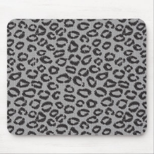 Tapis De Souris Dentelle nette noire avec le motif de léopard sur